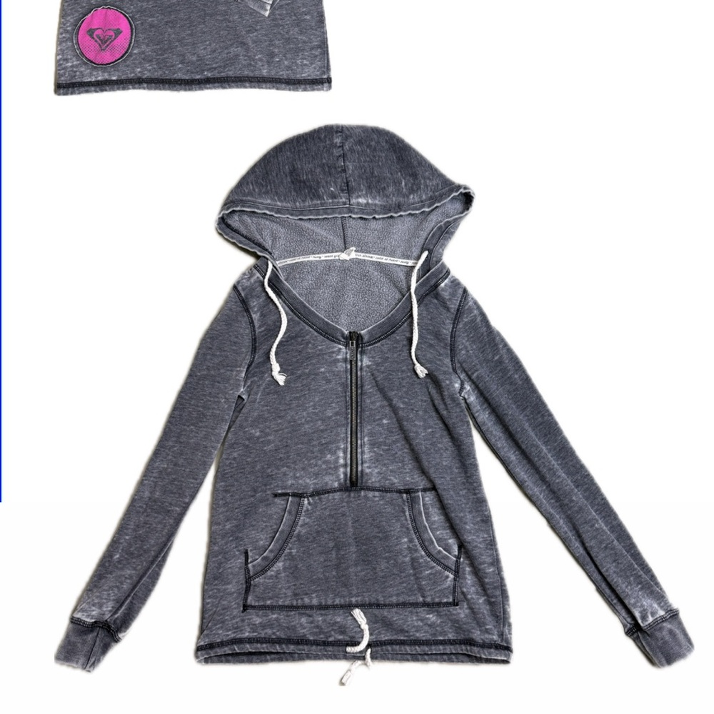 Gray Roxy pull over - half zip